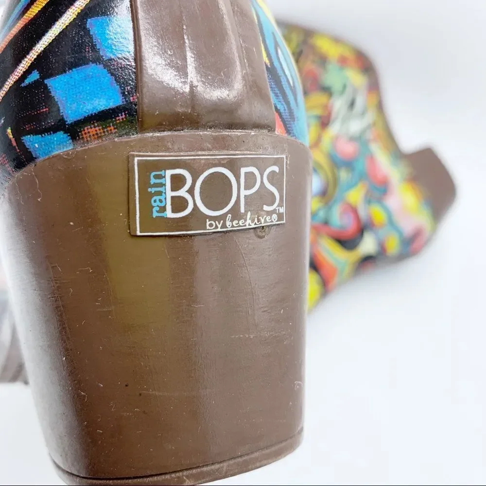 ‎Bop by BEEHIVE Calico Print Cowboy Rainboots